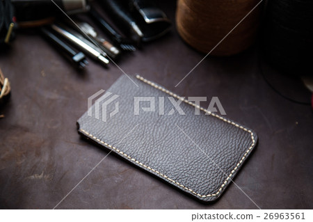 Leather crafting tools with cellphone case 26963561