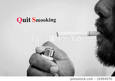 concept no smoking,black and white tone 26964070