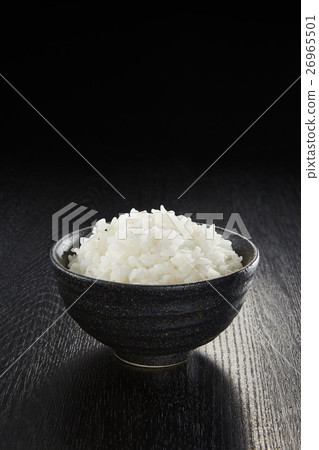 Freshly cooked white rice 26965501