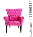 pink sofa isolated 26966834