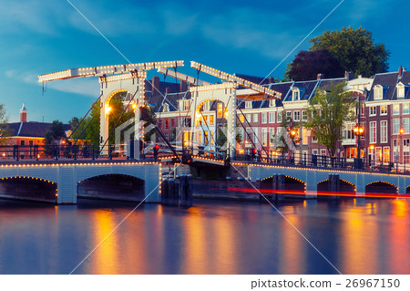 Magere Brug, Skinny bridge, Amsterdam, Netherlands Magere Brug, Skinny bridge, Amsterdam, Netherlands 26967150