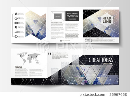 Set of business templates for tri-fold brochures 26967668
