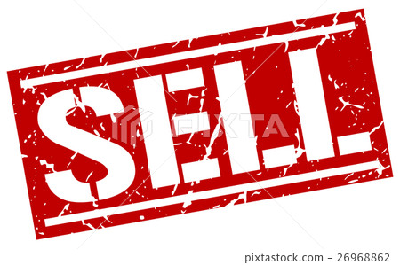 sell square grunge stamp - Stock Illustration [26968862] - PIXTA