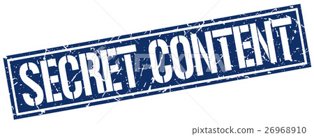 secret content square grunge stamp - Stock Illustration [26968910] - PIXTA