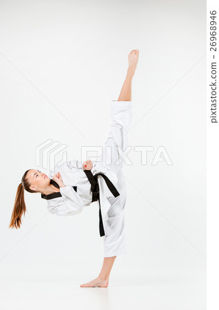 The karate girl with black belt 26968946