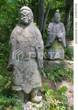 Shinshu Azumino Cultural Property Ishinbuto Memorial Statement Zenkoji Safety prayer for a traveler in a side street of the highway 26969549