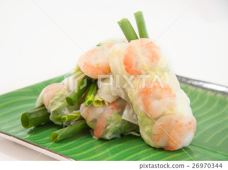 Vietnamse spring rolls with lettuce,  26970344