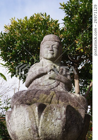 Shinshu's cultural asset Moriya Sadaharu father Moriya grandson Heiwei Stone Buddha Geumgang Dainichi Nyorai Seated image elegant vertical (Miyata village Otajiriki shot) 26971129