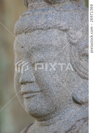 Shinshu's cultural asset masterpiece Moriya Sadaharu's stone Buddhist sacred treasure bodhisattva Shiramine Ny left face up (Nagano prefecture Komagane city Fukuoka east) 26971369