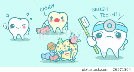 Cartoon dental health concept 26971564