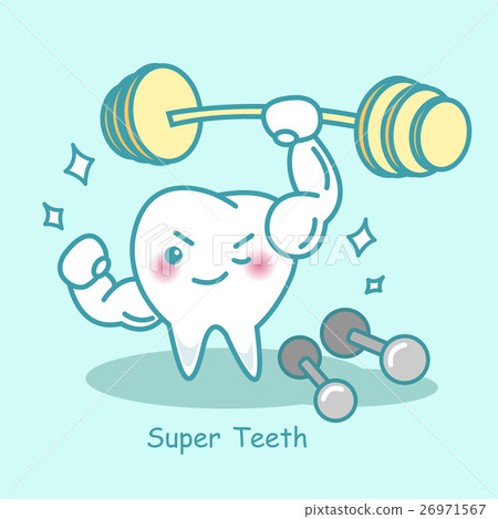 cute super teeth with dumbbell cute super teeth with dumbbell 26971567