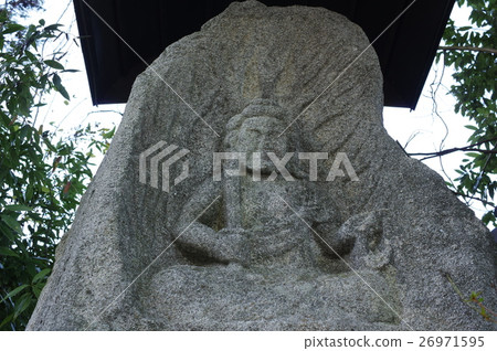 Shinshu's cultural asset masterpiece Moriya Sadaharu's stone Buddha Tsujizawa's Fudo Statue's eloquence (Komagane-shi Fukuoka) 26971595