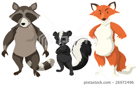Three types of wild animals - Stock Illustration [26972496] - PIXTA