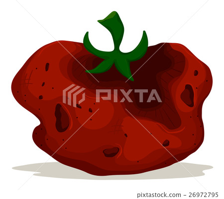 Rotten tomato on white background Rotten tomato on white background 26972795