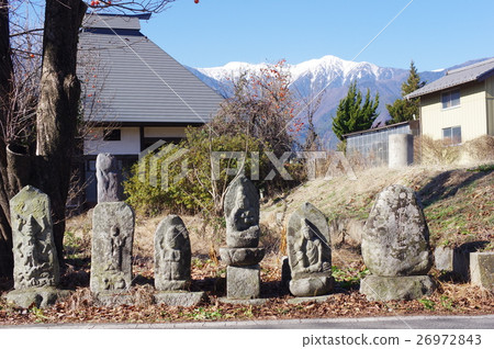 Cultural assets of Shinshu Ako Minami Otsuji's stone Buddha group Moriya Sadaharu's Reneto including Kansei Bodhisatva (Nagano prefecture Komagane-shi) 26972843