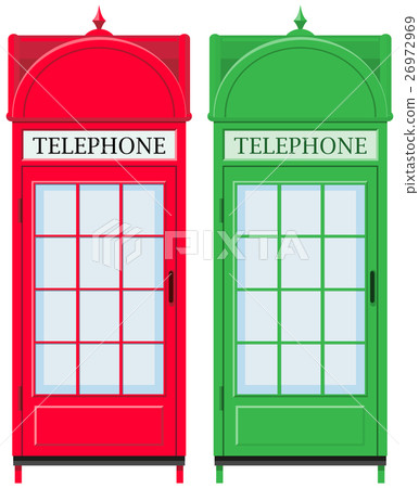 Two vintage telephone booths Two vintage telephone booths 26972969