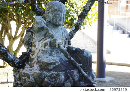 信州的文化資產傑作守谷貞治的石田和富塔納Jizo大菩薩雕像右鳥瞰（松川町Ujisakari Tureji） 26973259