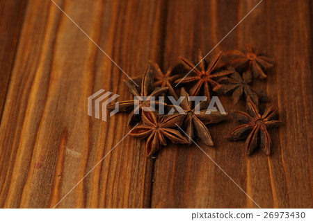 Star anice on the wooden table 26973430