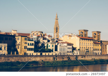 City of Florence, Tuscany, Italy. Arno river 26973497