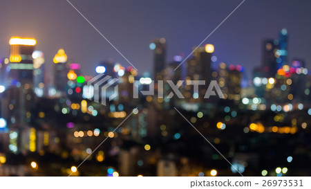 Abstract blurred lights city office building 26973531