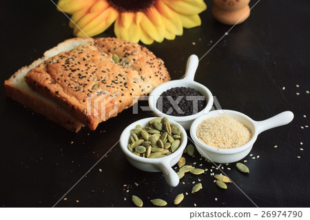 Whole wheat bread and sesame Whole wheat bread and sesame 26974790