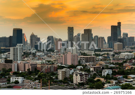 City office building with sunset sky background City office building with sunset sky background 26975166