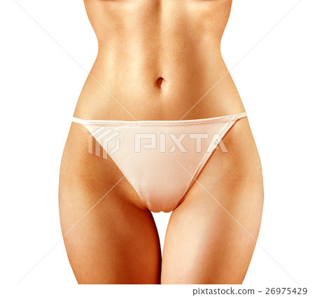 shape of woman in panties on white 26975429
