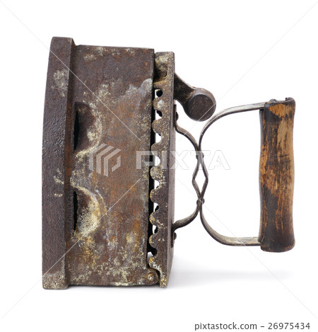 Old iron isolated on white background Old iron isolated on white background 26975434