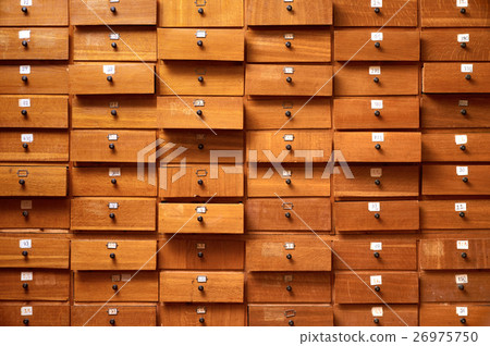 Wooden cabinet with drawers Wooden cabinet with drawers 26975750