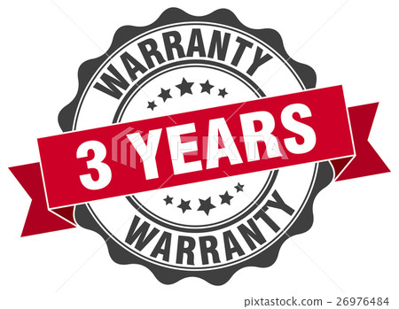 3 years warranty stamp. sign. seal 3 years warranty stamp. sign. seal 26976484