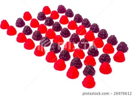 Chewing marmalade jelly candies with berry flavor 26976612