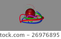 Multicolored decorative balls. 3D illustration 26976895