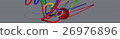 Multicolored decorative balls. 3D illustration 26976896