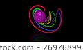 Multicolored decorative balls. 3D illustration 26976899