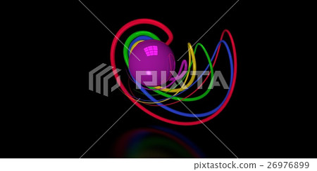 Multicolored decorative balls. 3D illustration Multicolored decorative balls. 3D illustration 26976899