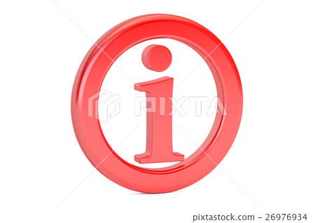 Info red sign, symbol. 3D rendering Info red sign, symbol. 3D rendering 26976934