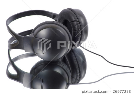 Wireless headphones on white background 26977258