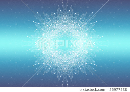 Fractal element with compounds lines and dots. Big Fractal element with compounds lines and dots. Big 26977388