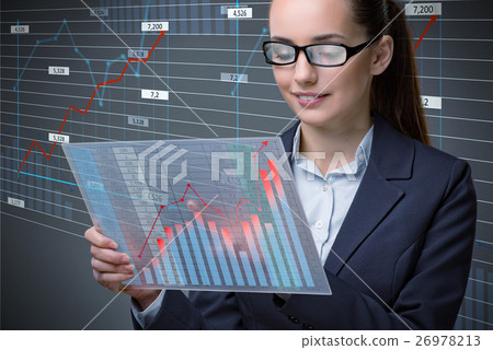 Businesswoman in online stock trading business 26978213