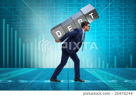 Man under the burden of loan 26978244