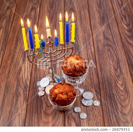 Jewish holiday cupcakes composed  Hanukkah 26979351