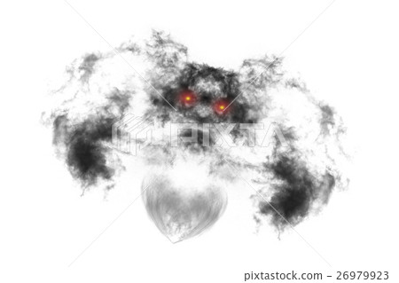 Textured Smoke,isolated on white background 26979923