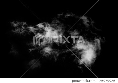 Textured cloud,isolated on black background 26979926