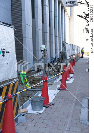 施工現場圍欄和顏色錐2 26980285