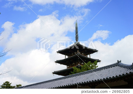 Horyuji五層寶塔和Benten Pond的希望 26982805