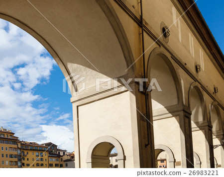 vasari corridor in Florence city in sunny day 26983221