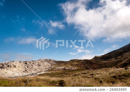 Blue sky and sulfur mountain 26983995