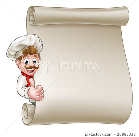 Cartoon Chef Menu Scroll Cartoon Chef Menu Scroll 26985338
