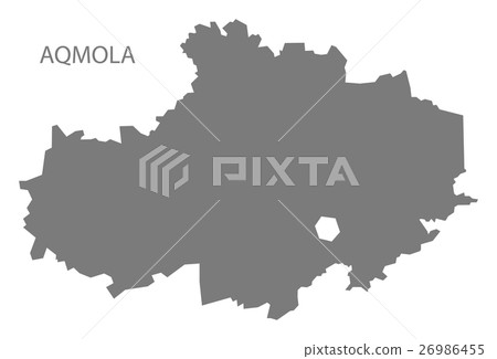 Aqmola Kazakhstan Map grey Aqmola Kazakhstan Map grey 26986455