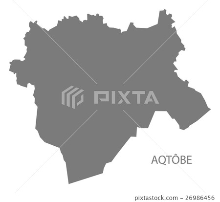 Aqtobe Kazakhstan Map grey Aqtobe Kazakhstan Map grey 26986456